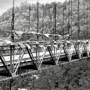 Black and White image of Bridge